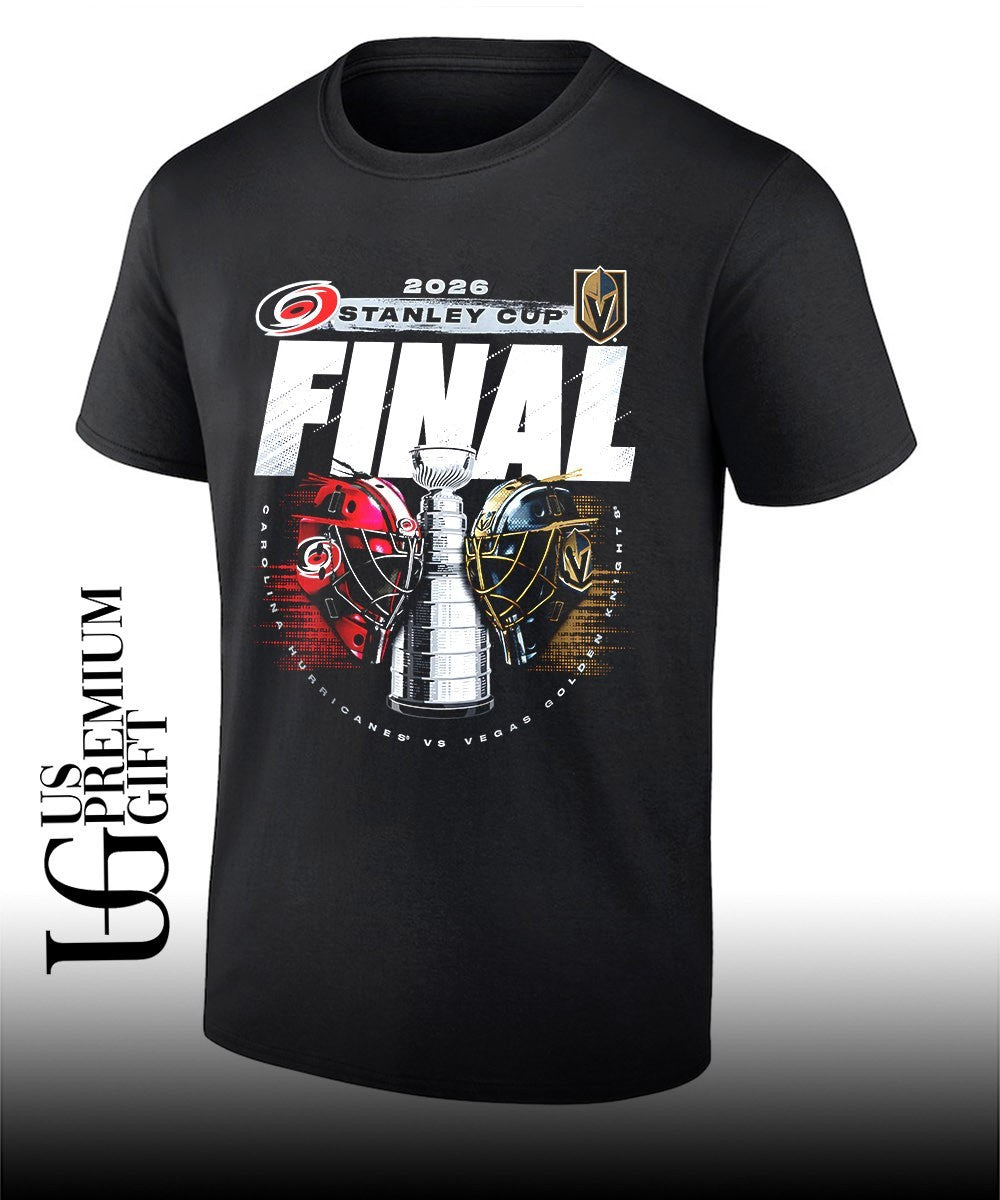 Carolina Hurricanes vs Vegas Golden Knights 2026 Stanley Cup Final matchup helmet shirt Unisex