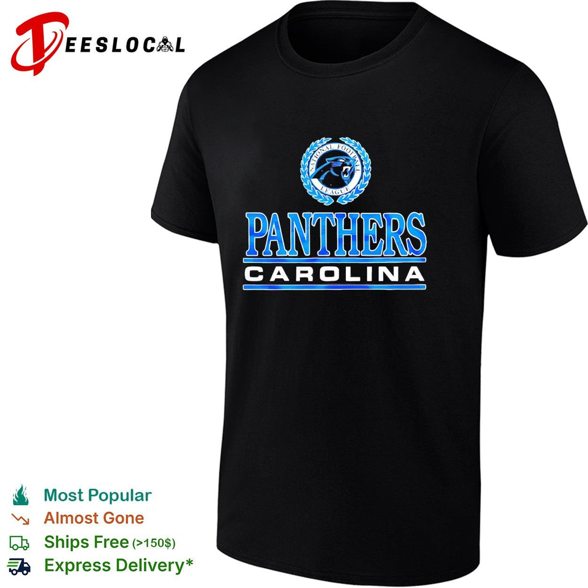 Carolina Panthers National Football League wreath logo shirt Unisex