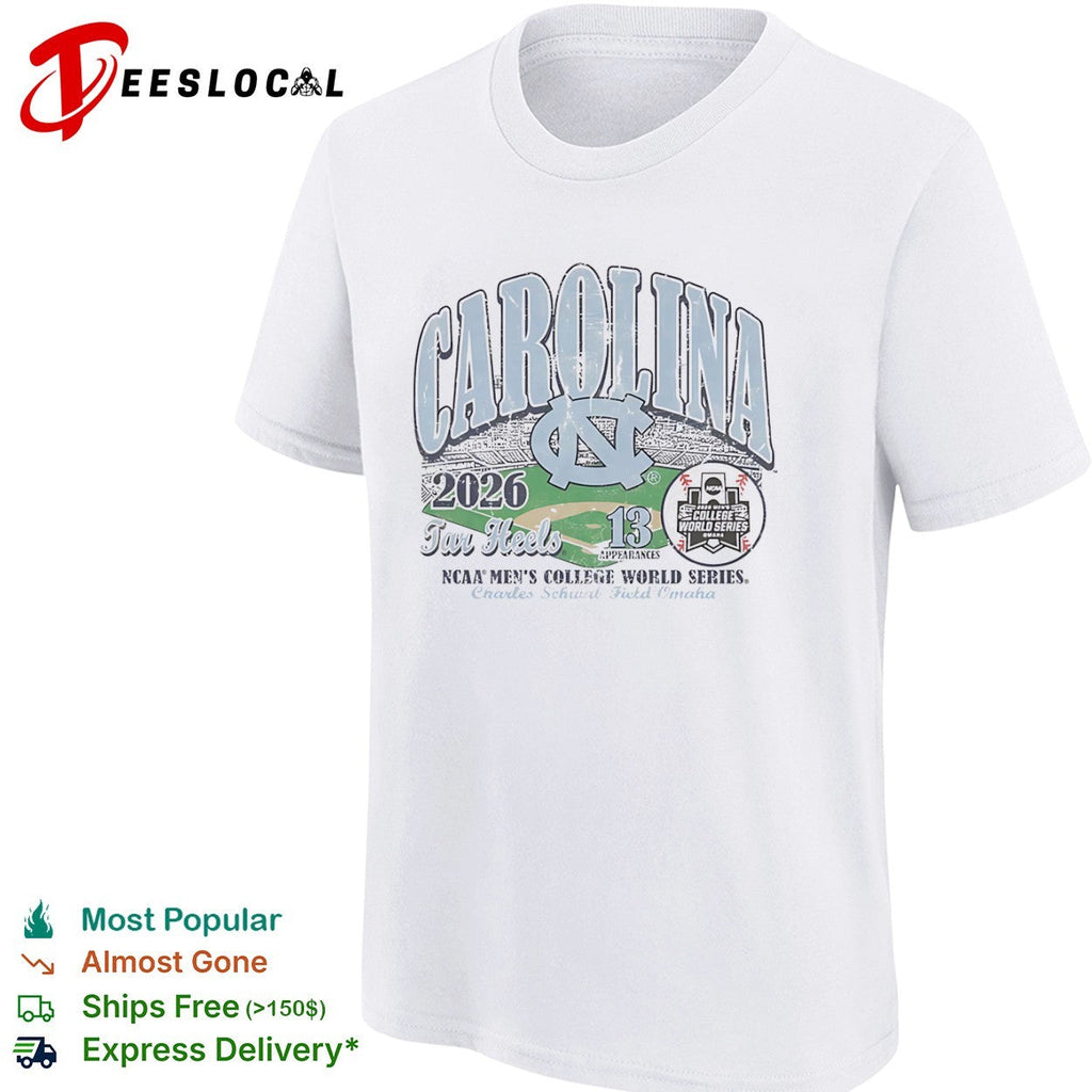 Carolina Tar Heels 2026 NCAA College World Series 13 shirt Unisex
