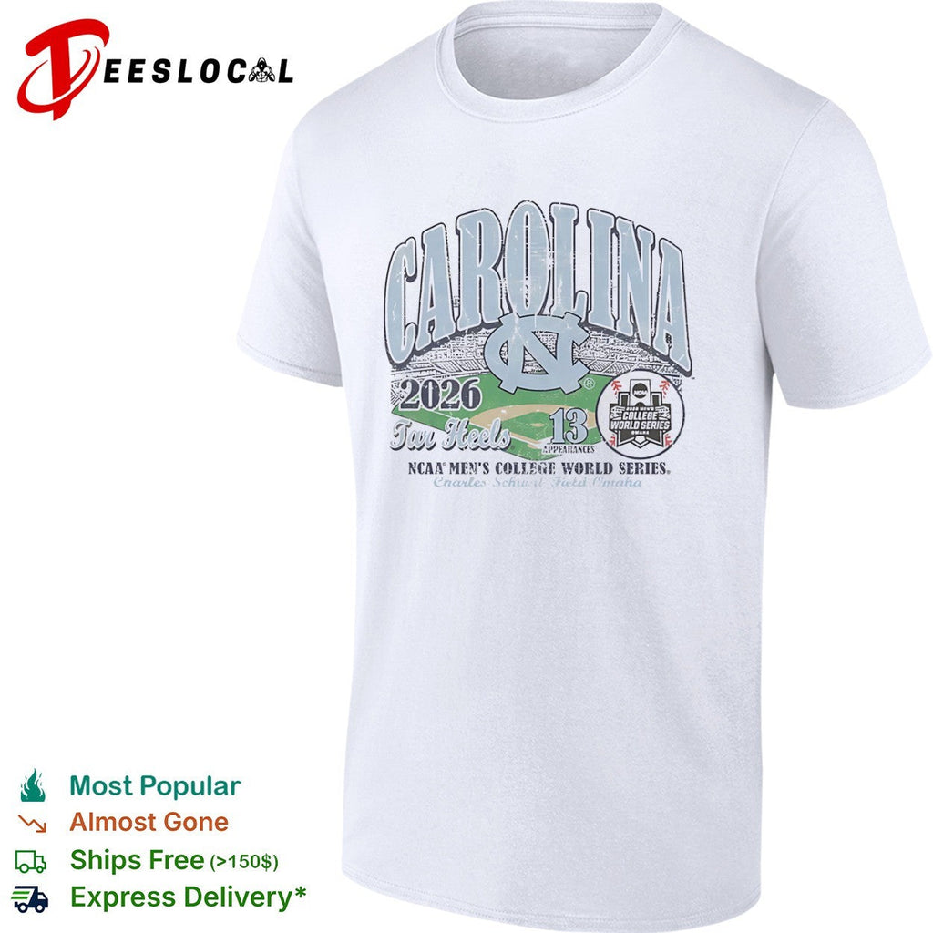 Carolina Tar Heels 2026 NCAA College World Series 13 shirt Unisex