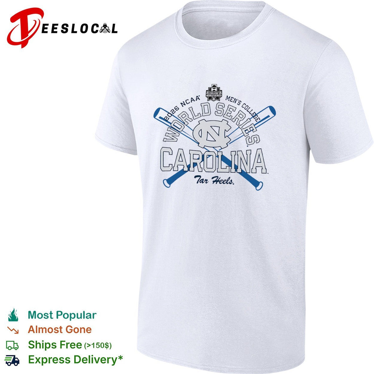 Carolina Tar Heels NCAA Men’s College World Series 2026 shirt Unisex