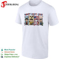 Cartoon group happy 250th USA flags shirt Unisex