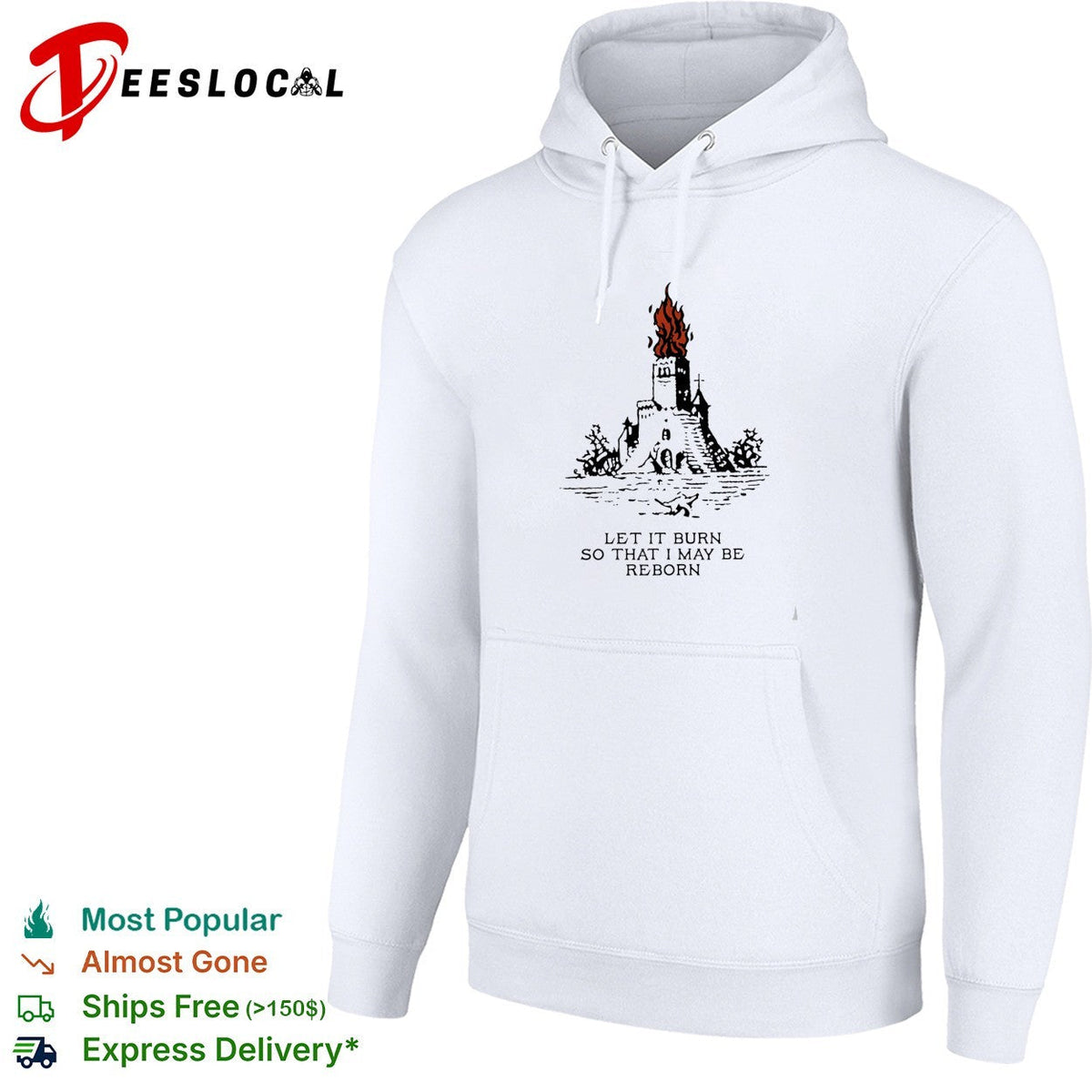 Castle let it burn so that I may be reborn fire shirt Unisex