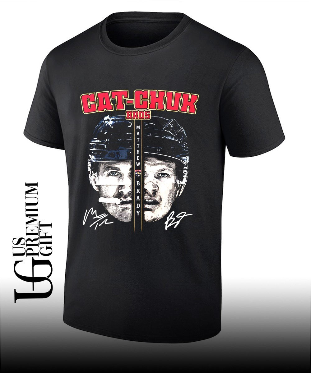 Cat-Chuk Bros Matthew and Brady Tkachuk face Florida Panthers NHL signature shirt Unisex