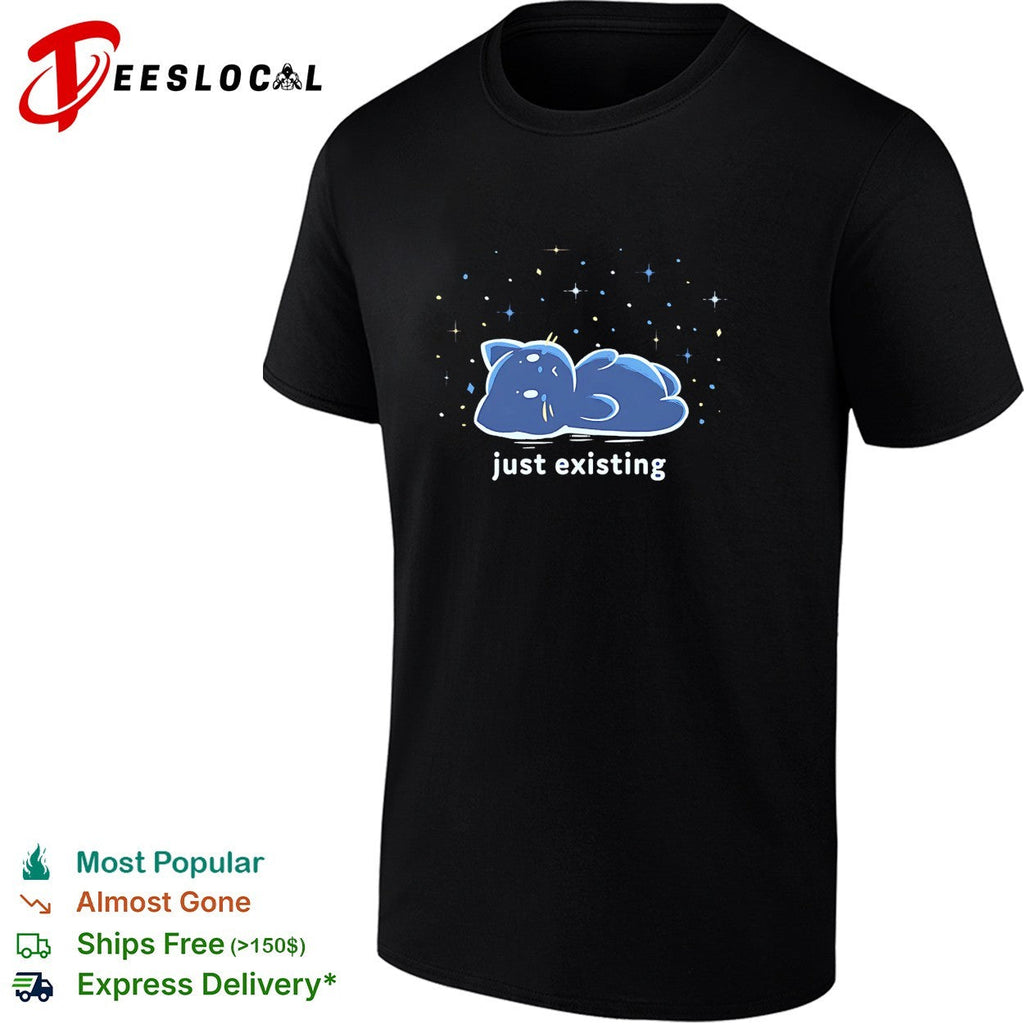 Cat just existing looking up at the stars shirt Unisex