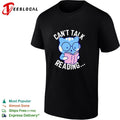 Cat reading book can’t talk reading shirt Unisex