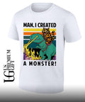 Cat riding T-Rex Man I created a Monster shirt Unisex