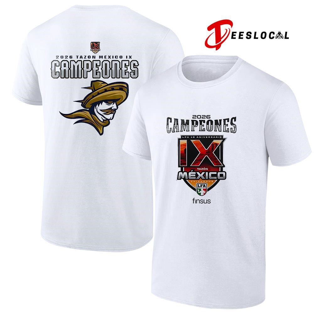 Caudillos de Chihuahua Campeones del Tazón México IX Playera Conmemo logo shirt Unisex
