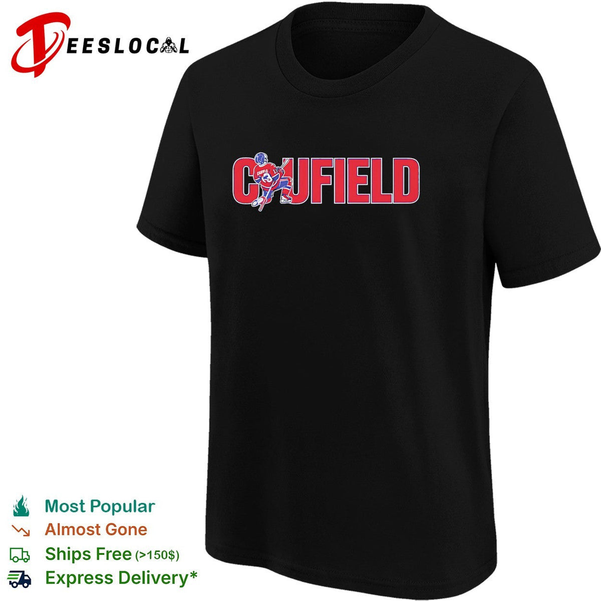 Caufield Montreal Canadiens hockey player number 13 typography shirt Unisex