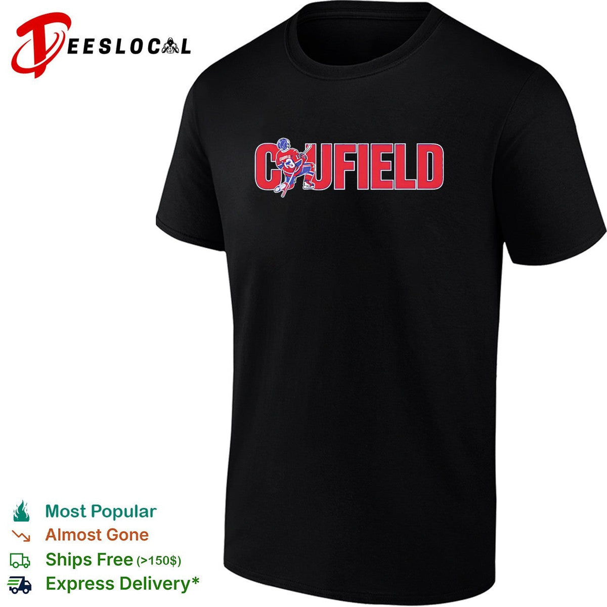 Caufield Montreal Canadiens hockey player number 13 typography shirt Unisex