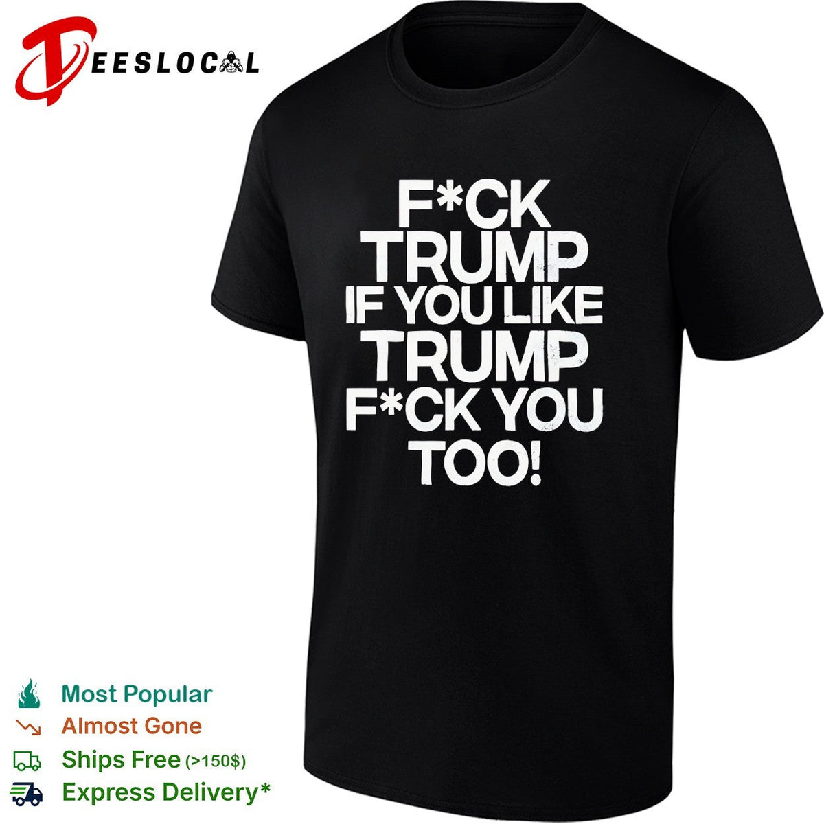 Censored profanity political opinion bold text shirt Unisex