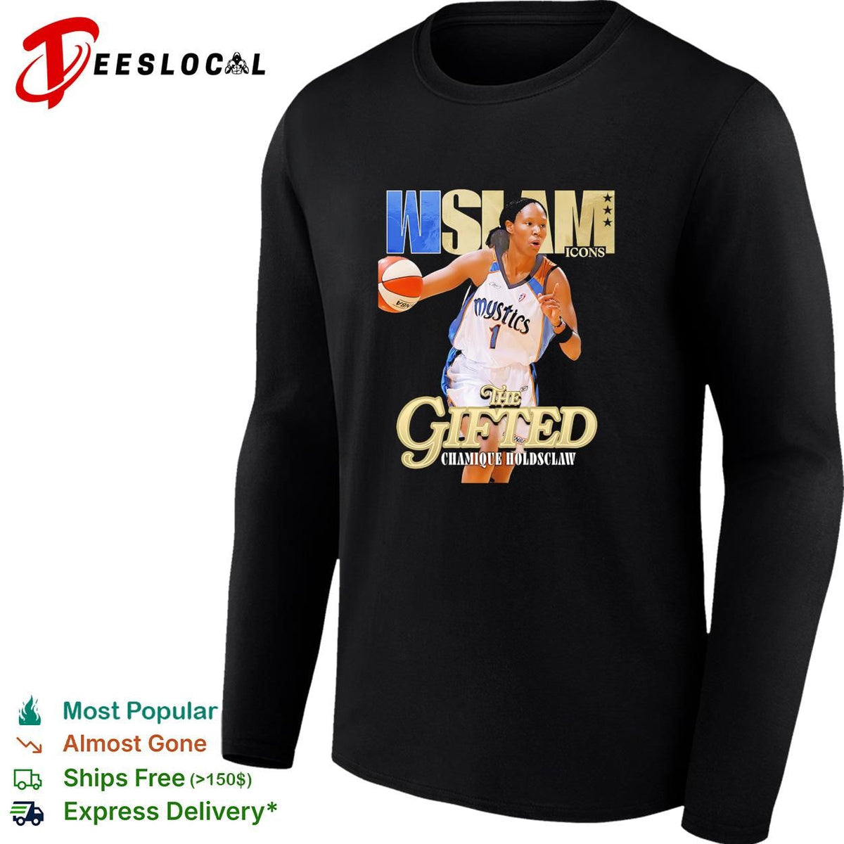 Chamique Holdsclaw the gifted WSLAM Icons Washington Mystics WNBA shirt Unisex