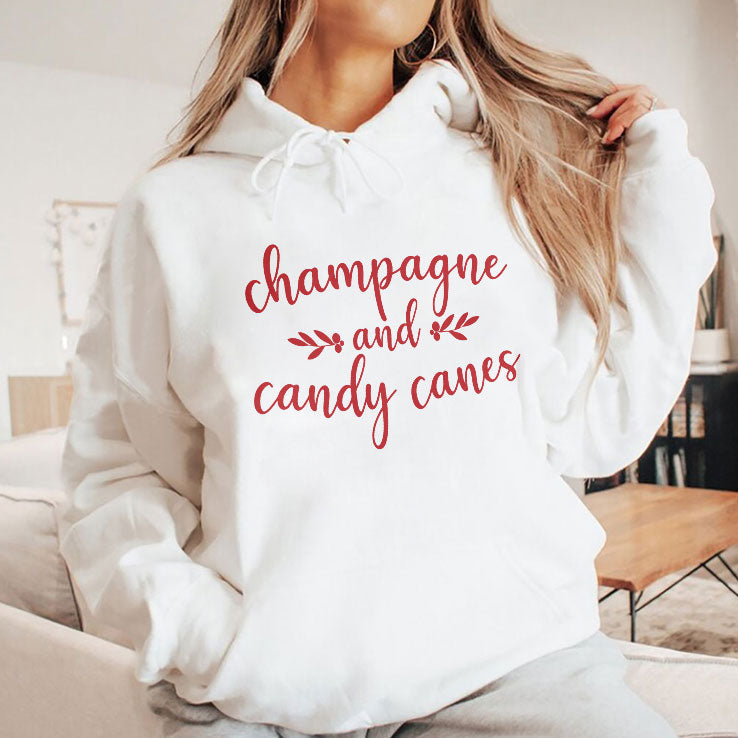 Champagne And Candy Canes Christmas T Shirt Unisex