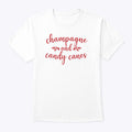 Champagne And Candy Canes Christmas T Shirt Unisex