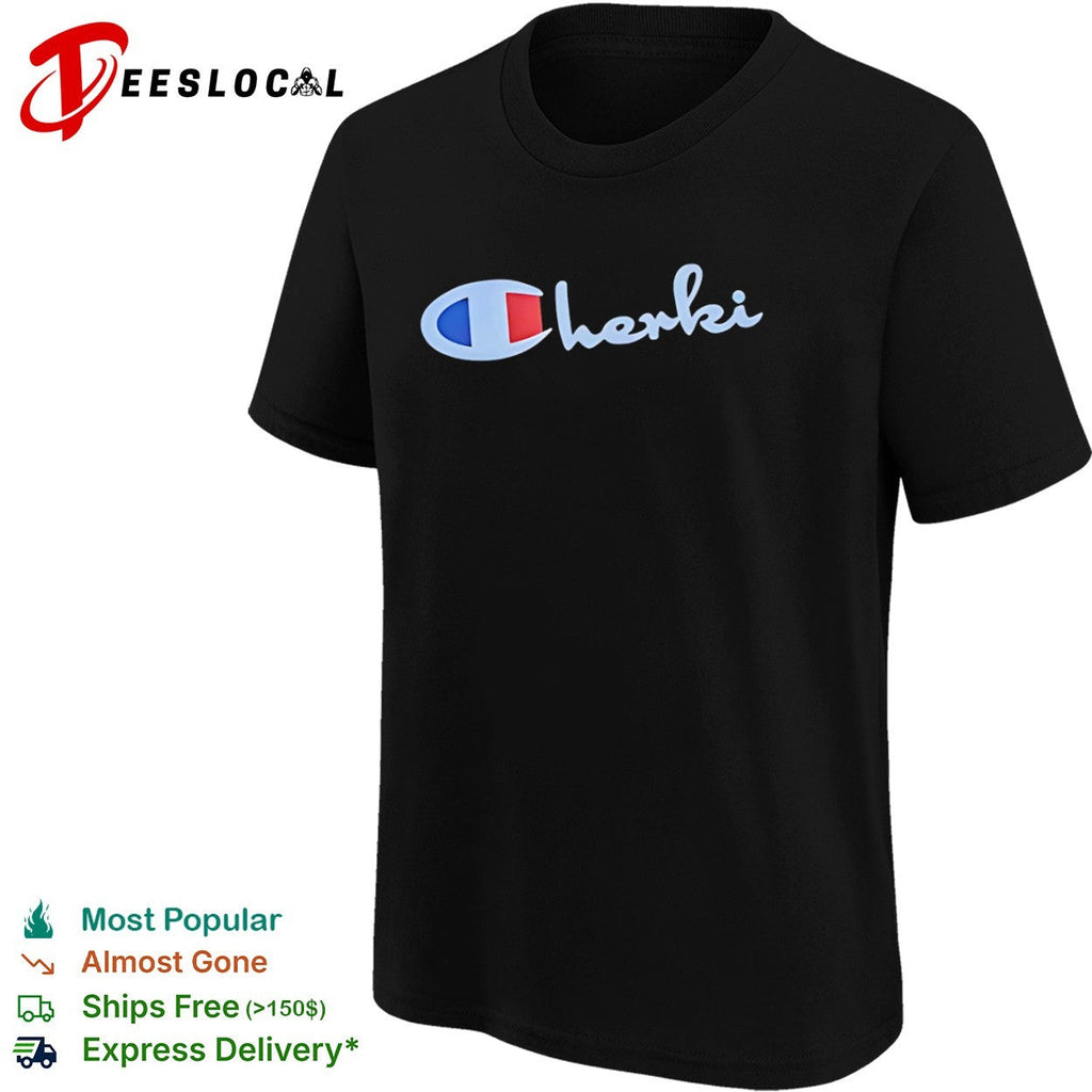 Champion herki logo parody shirt Unisex