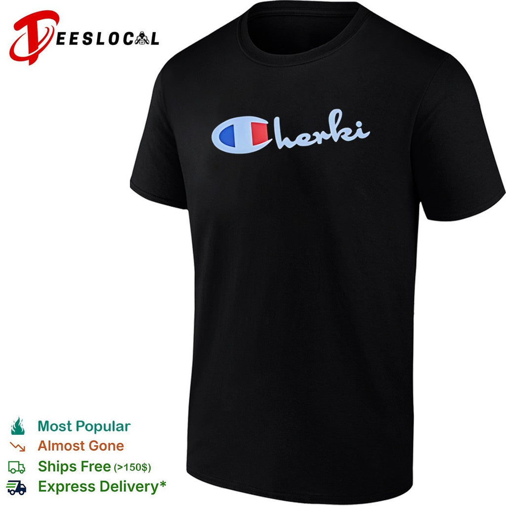 Champion herki logo parody shirt Unisex