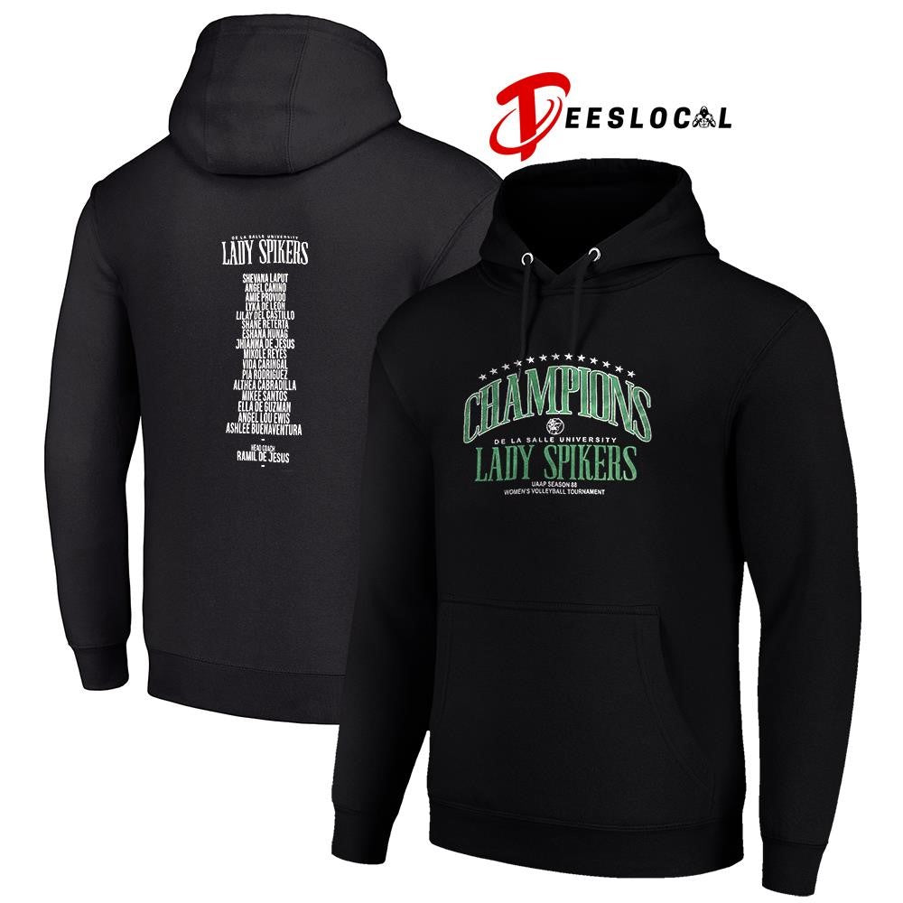 Champions Lady Spikers De La Salle university name roster shirt Unisex