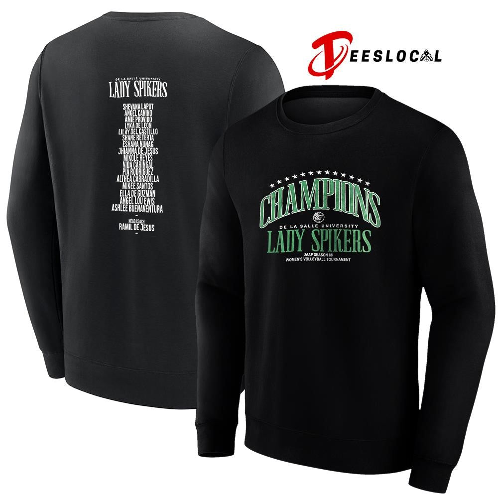 Champions Lady Spikers De La Salle university name roster shirt Unisex