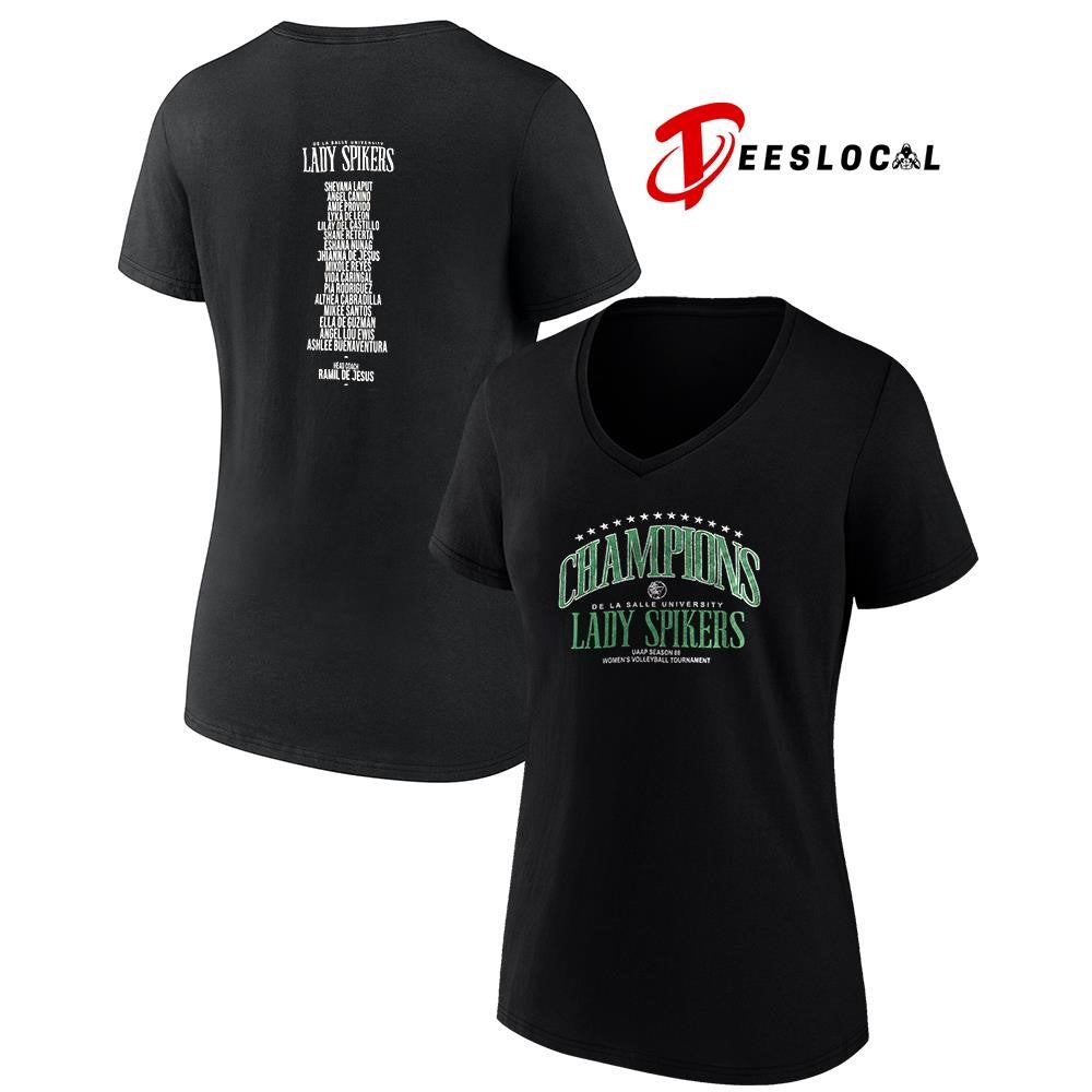 Champions Lady Spikers De La Salle university name roster shirt Unisex
