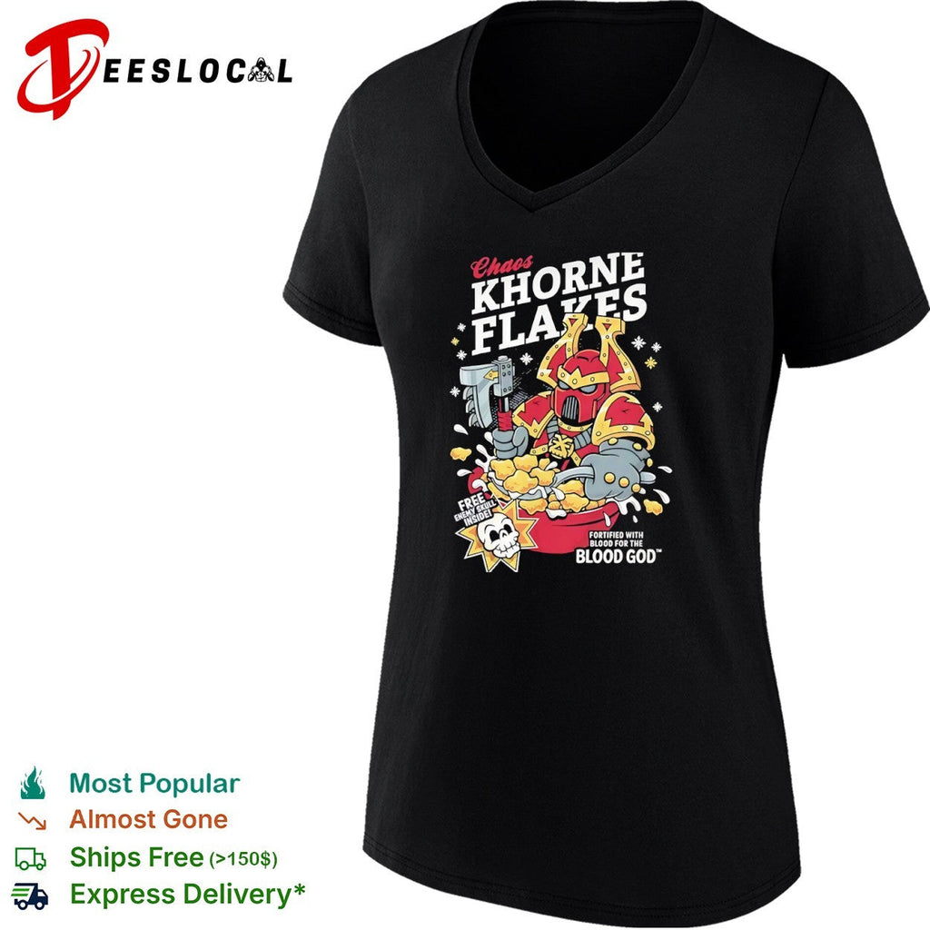Chaos Khorne Flakes Warhammer 40000 Free Enemy Skull Inside Blood for the Blood God shirt Unisex