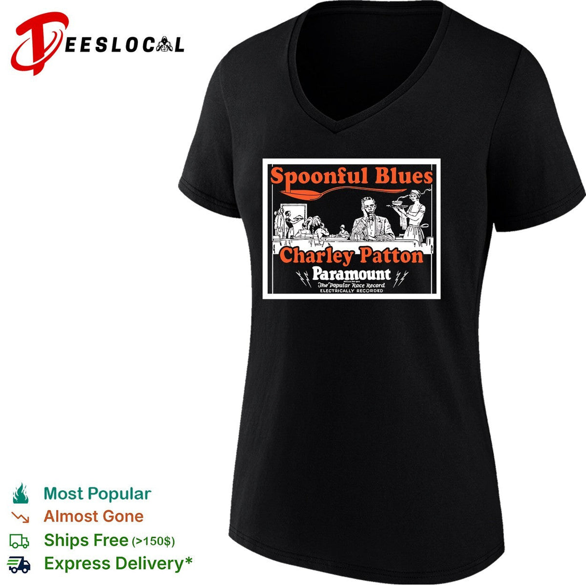Charley Patton spoonful blues Paramount records shirt Unisex