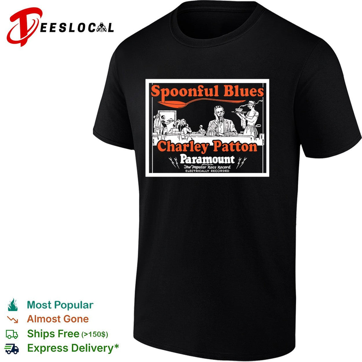 Charley Patton spoonful blues Paramount records shirt Unisex