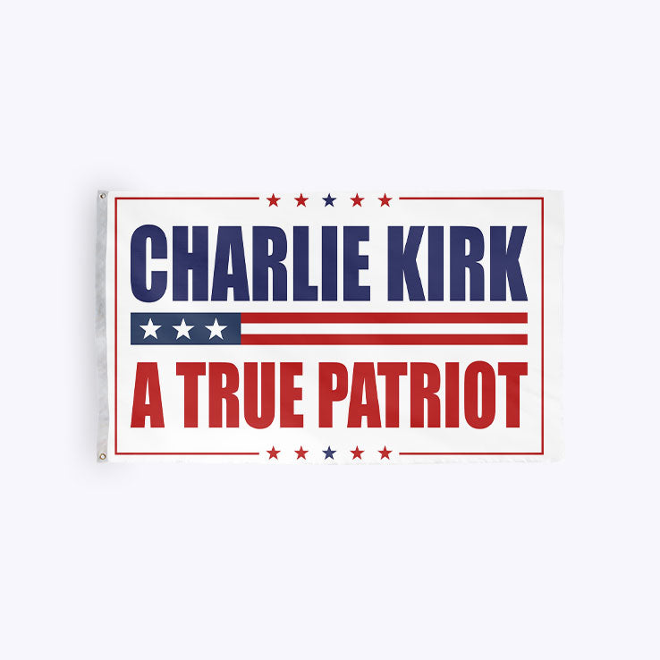 Charlie Kirk A True Patriot Wall Flag Unisex
