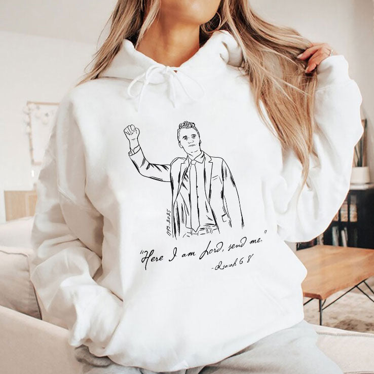 Charlie Kirk Here I am Lord Send Me Isaiah 6:8 T Shirt Unisex