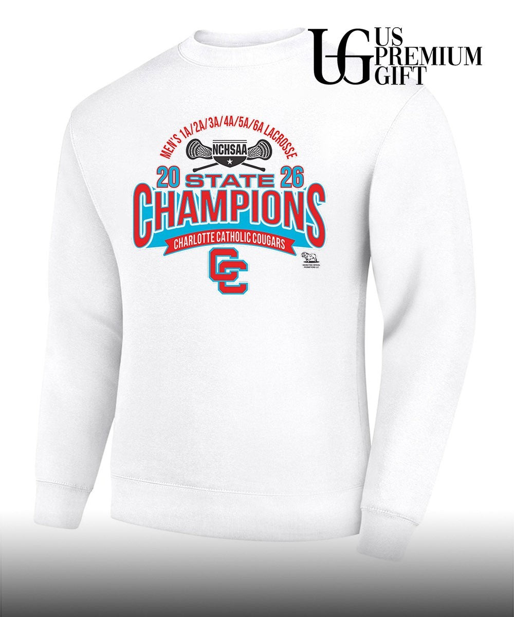 Charlotte Catholic Cougars NCHSAA Men’s 1A to 6A Lacrosse State Championship 2026 shirt Unisex