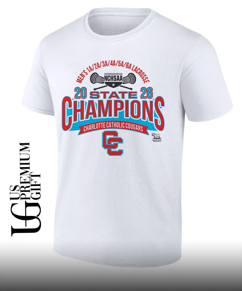 Charlotte Catholic Cougars NCHSAA Men’s 1A to 6A Lacrosse State Championship 2026 shirt Unisex