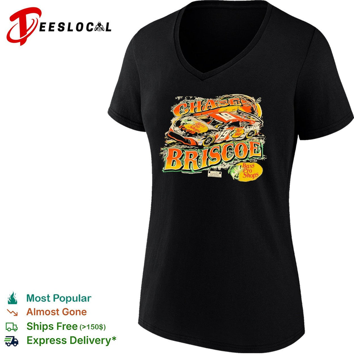 Chase Briscoe 19 Bass Pro Shops NASCAR Cup Series Joe Gibbs Racing Toyota shirt Unisex