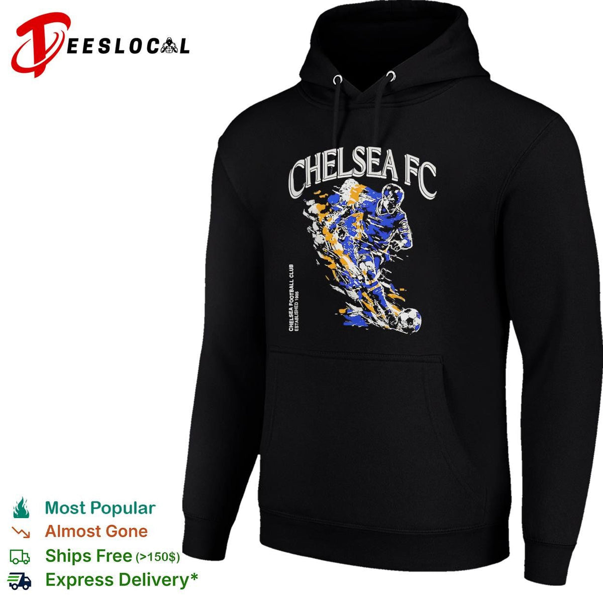 Chelsea FC football club established 1905 kicking player shirt Unisex