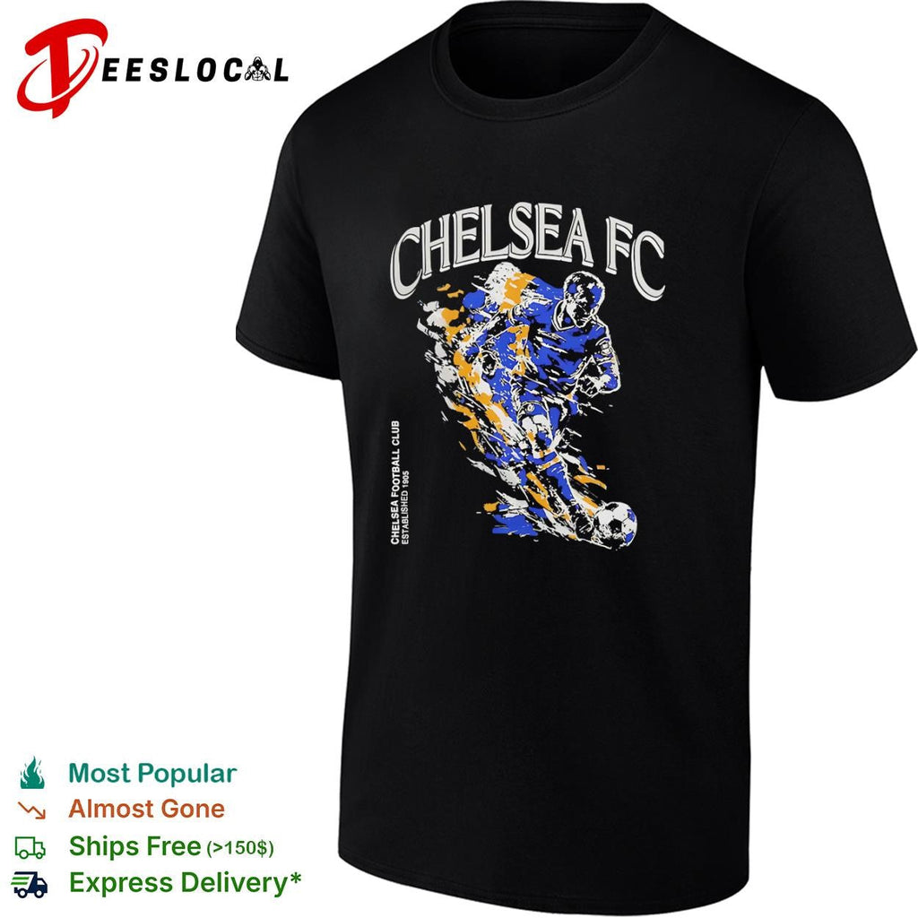 Chelsea FC football club established 1905 kicking player shirt Unisex