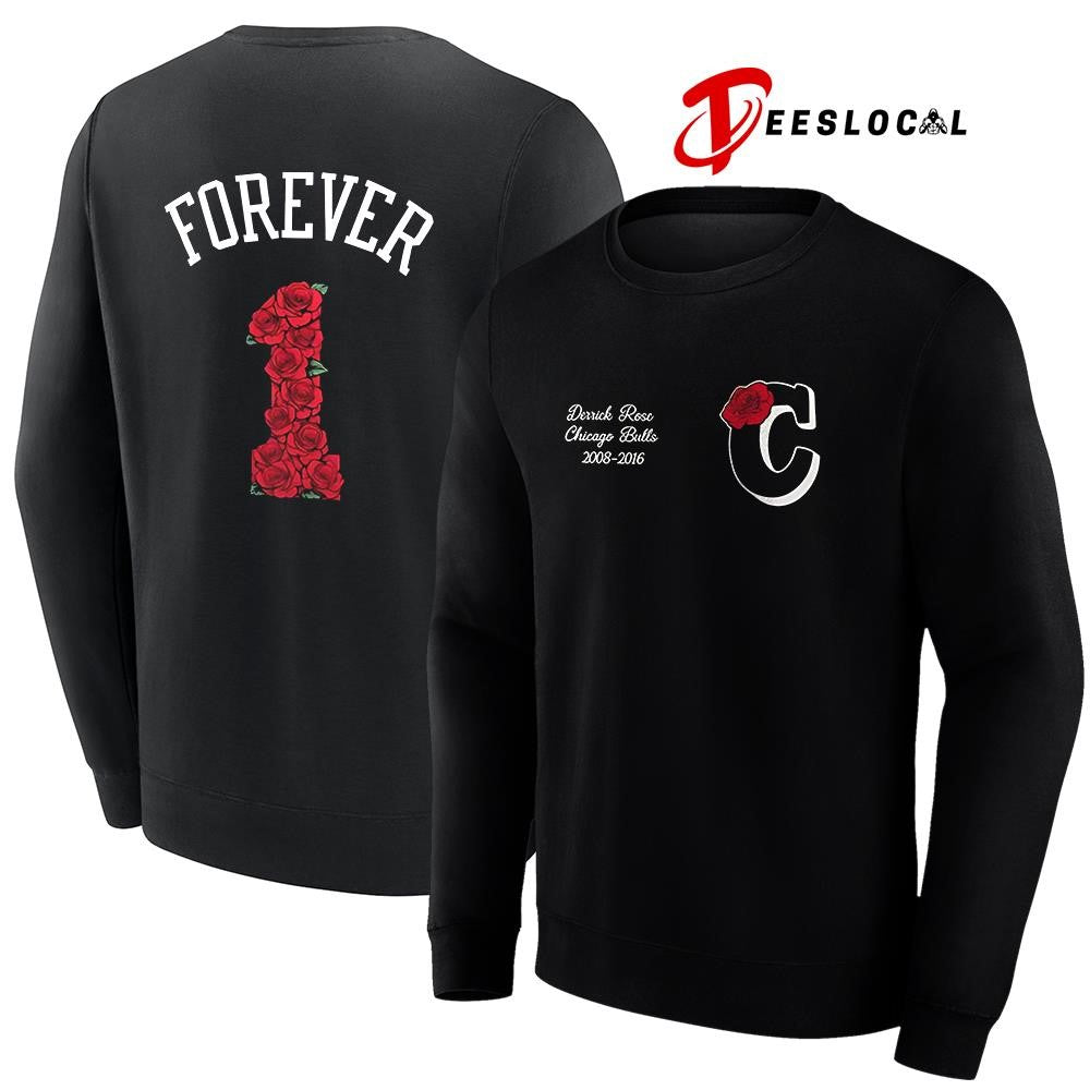 Chicago Bulls collaborate Derrick Rose forever logo shirt Unisex