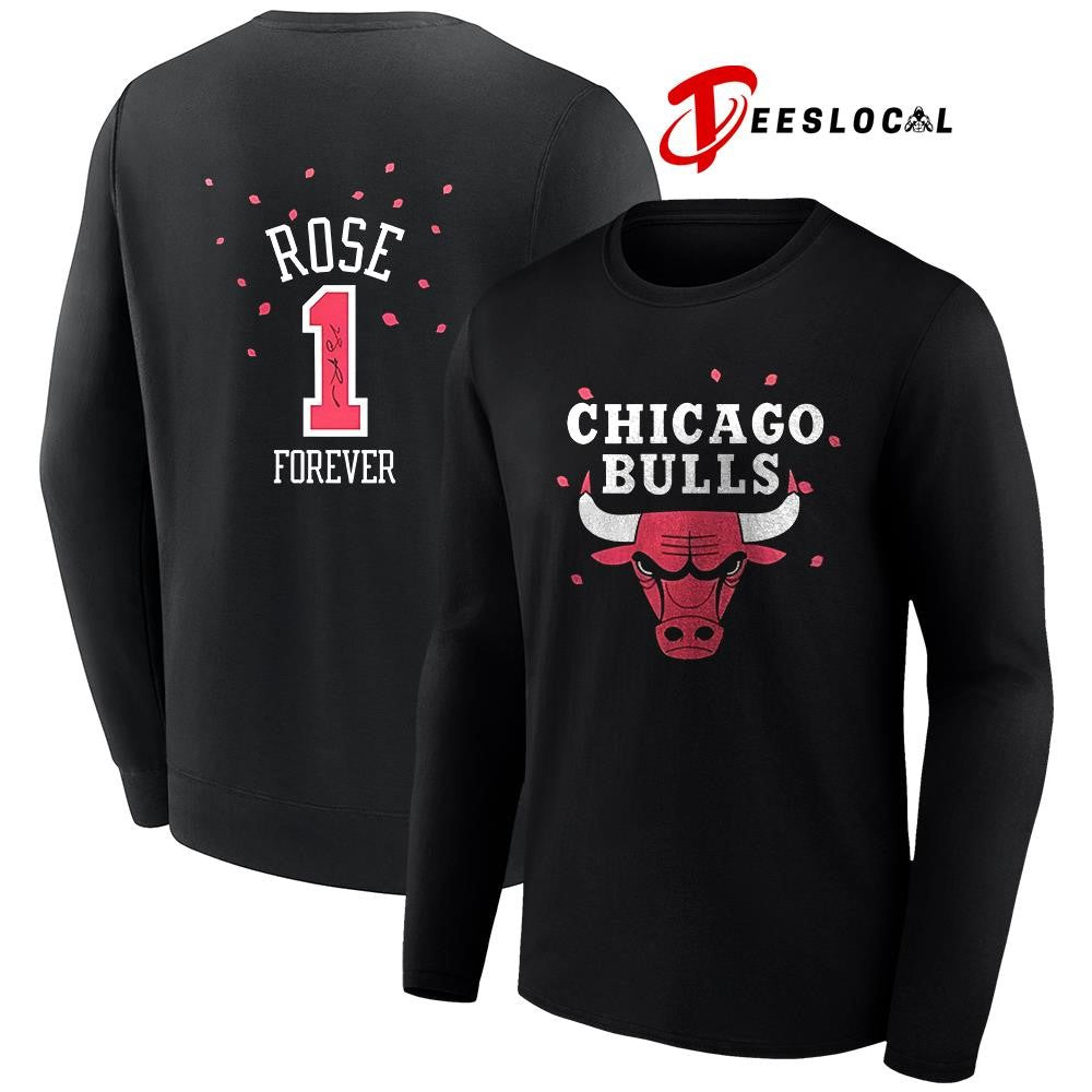 Chicago Bulls collaborate Derrick Rose forever logo signature shirt Unisex