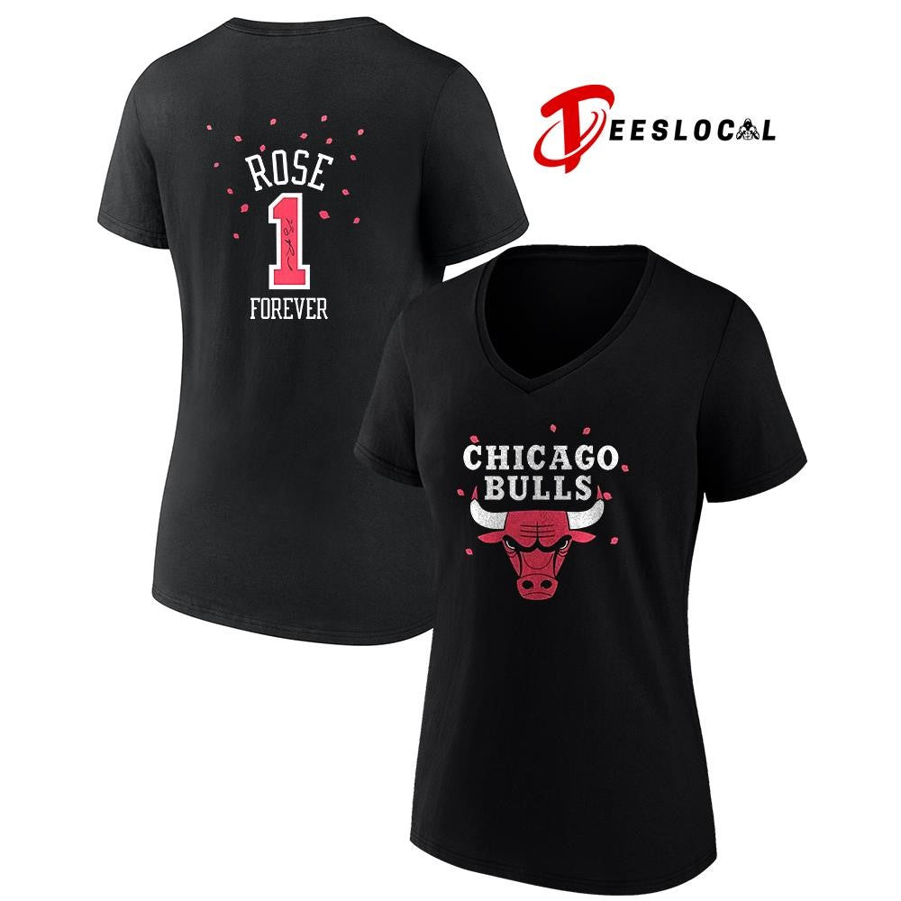 Chicago Bulls collaborate Derrick Rose forever logo signature shirt Unisex