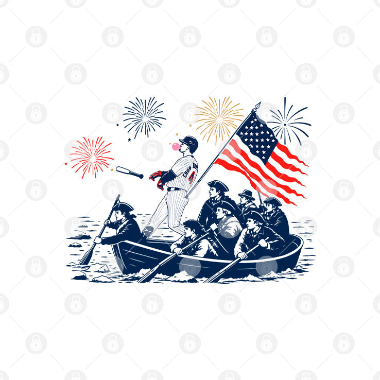 Chicago Cubs PCA Crossing The Delaware 4th Of July T Shirt Unisex