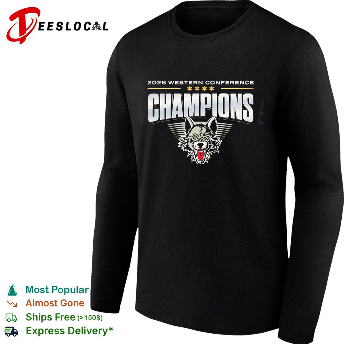 Chicago Wolves Western Conference Champions 2026 Shirt Unisex