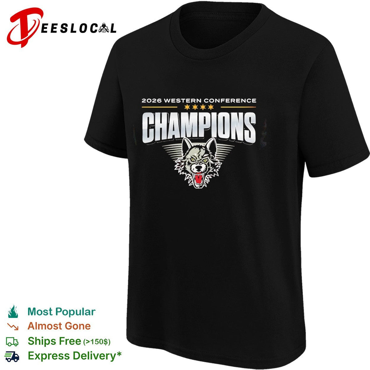 Chicago Wolves Western Conference Champions 2026 Shirt Unisex