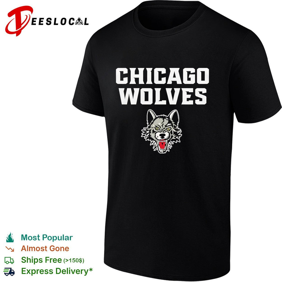 Chicago Wolves hockey team logo shirt Unisex