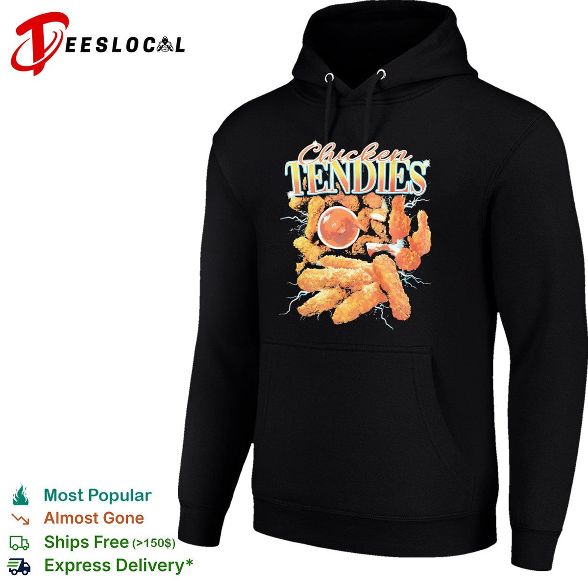 Chicken Tendies fried food snacks theme lightning shirt Unisex