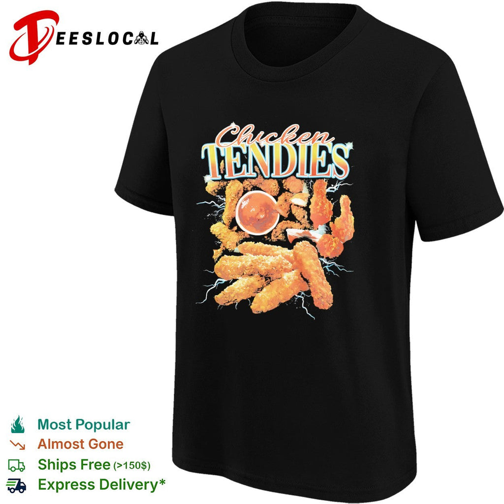 Chicken Tendies fried food snacks theme lightning shirt Unisex