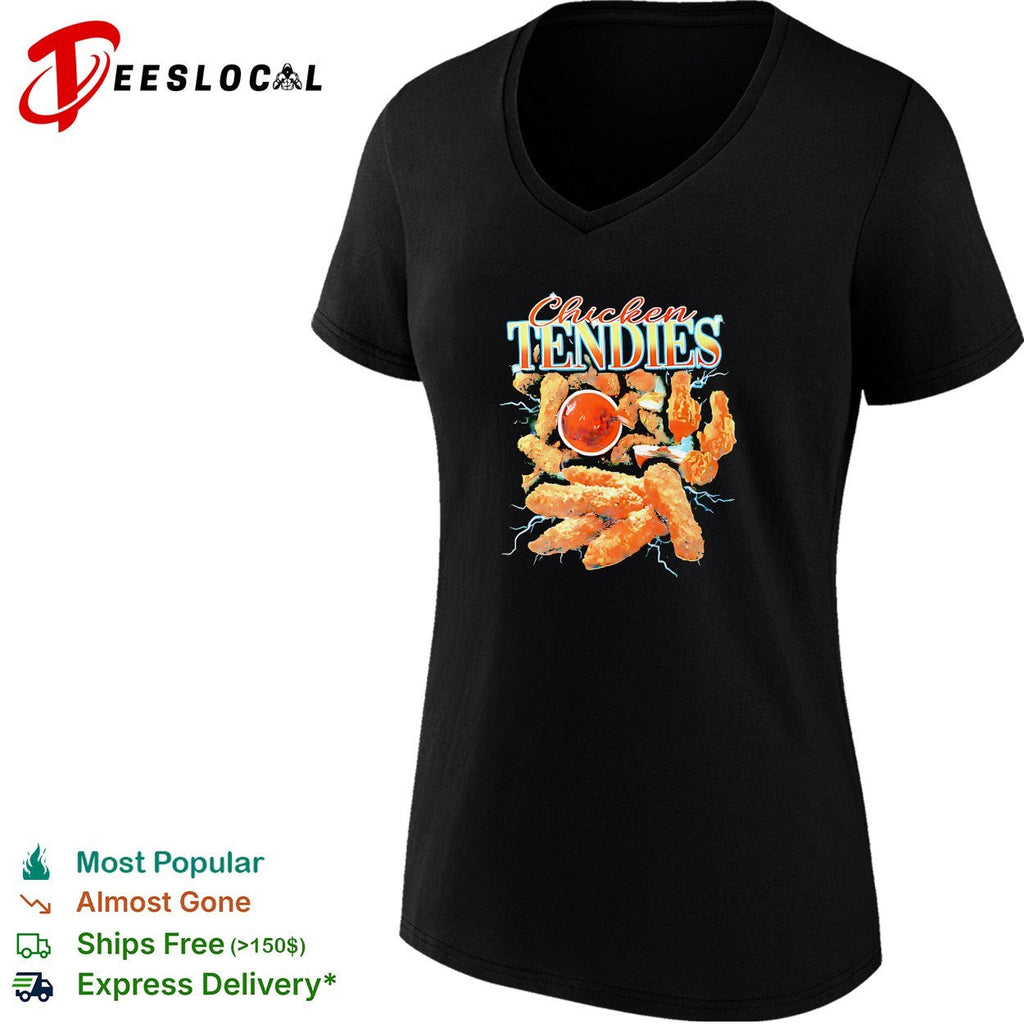 Chicken tendies food lightning vintage graphic shirt Unisex