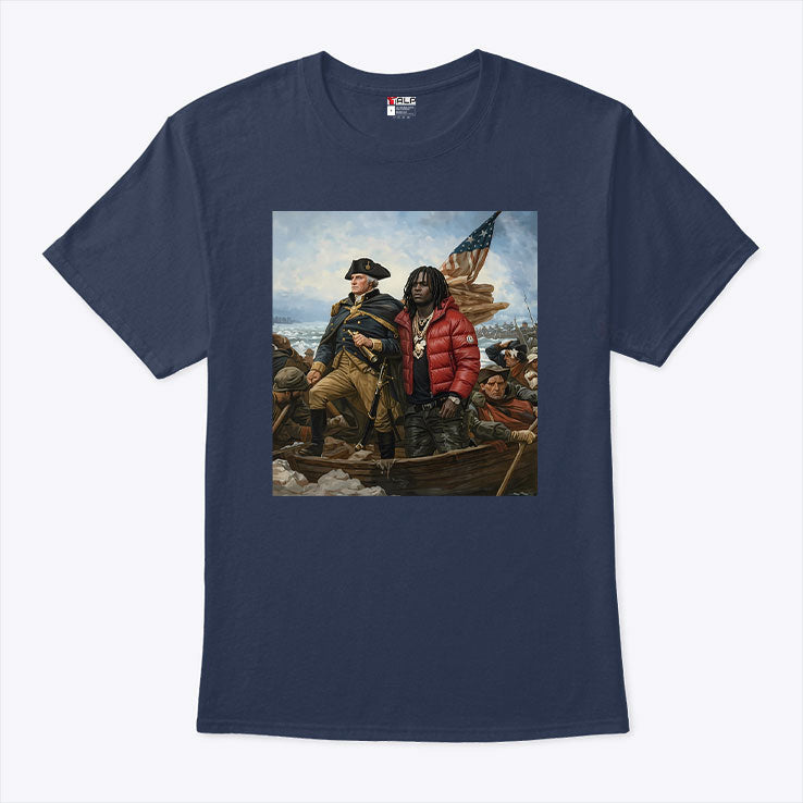 Chief Keef Crossing The Delaware George Washington Parody Shirt Unisex