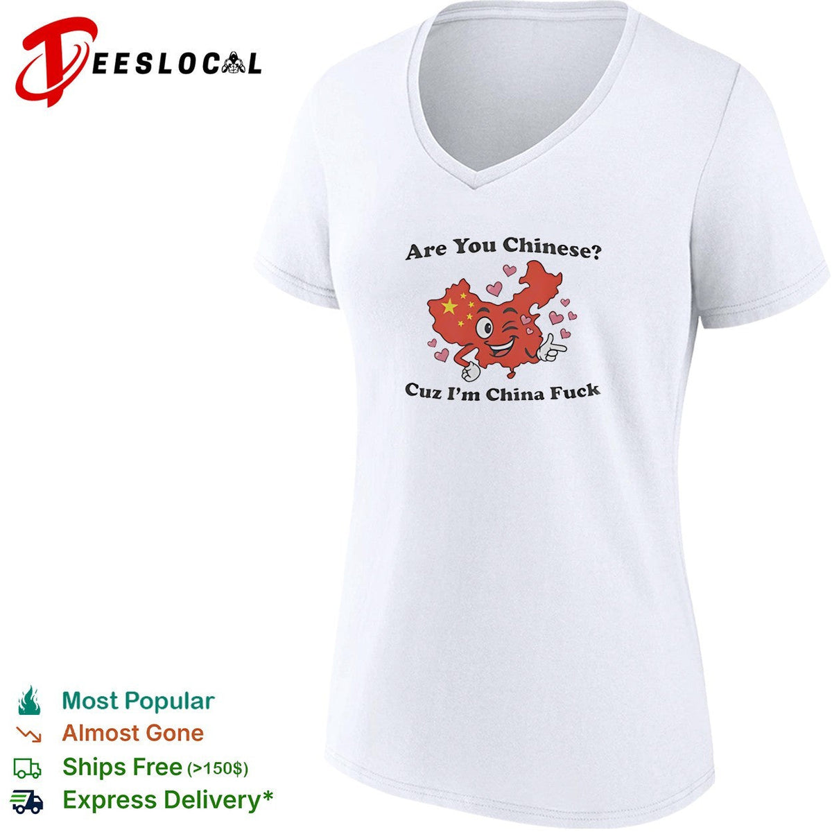 China map character are you Chinese cuz I’m China fuck shirt Unisex