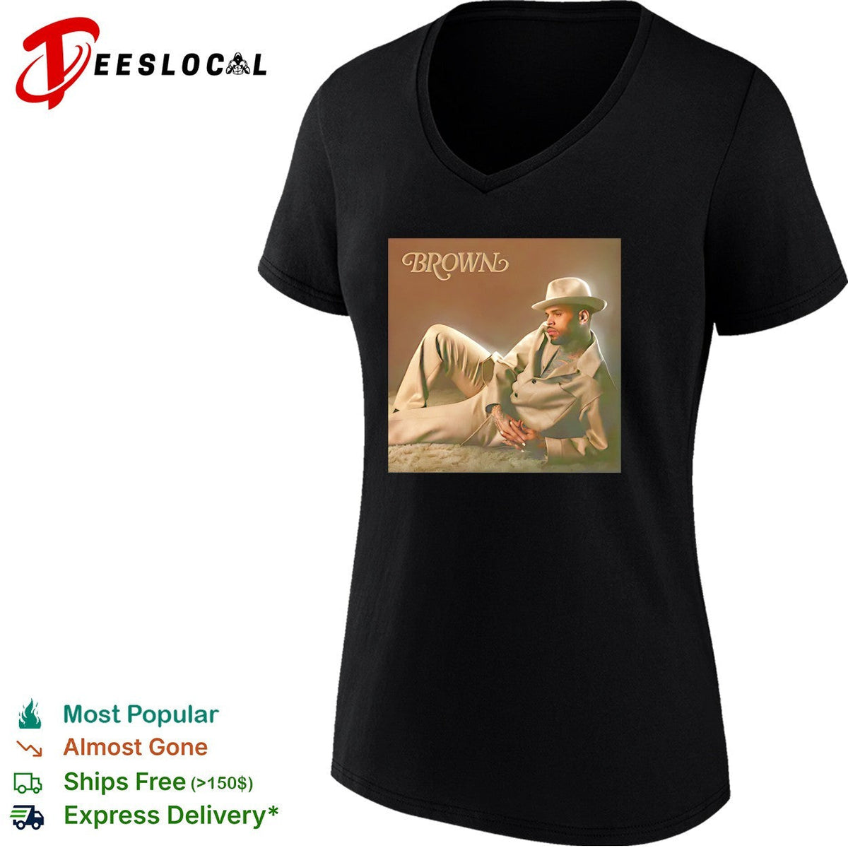 Chris Brown lying brown album shirt Unisex