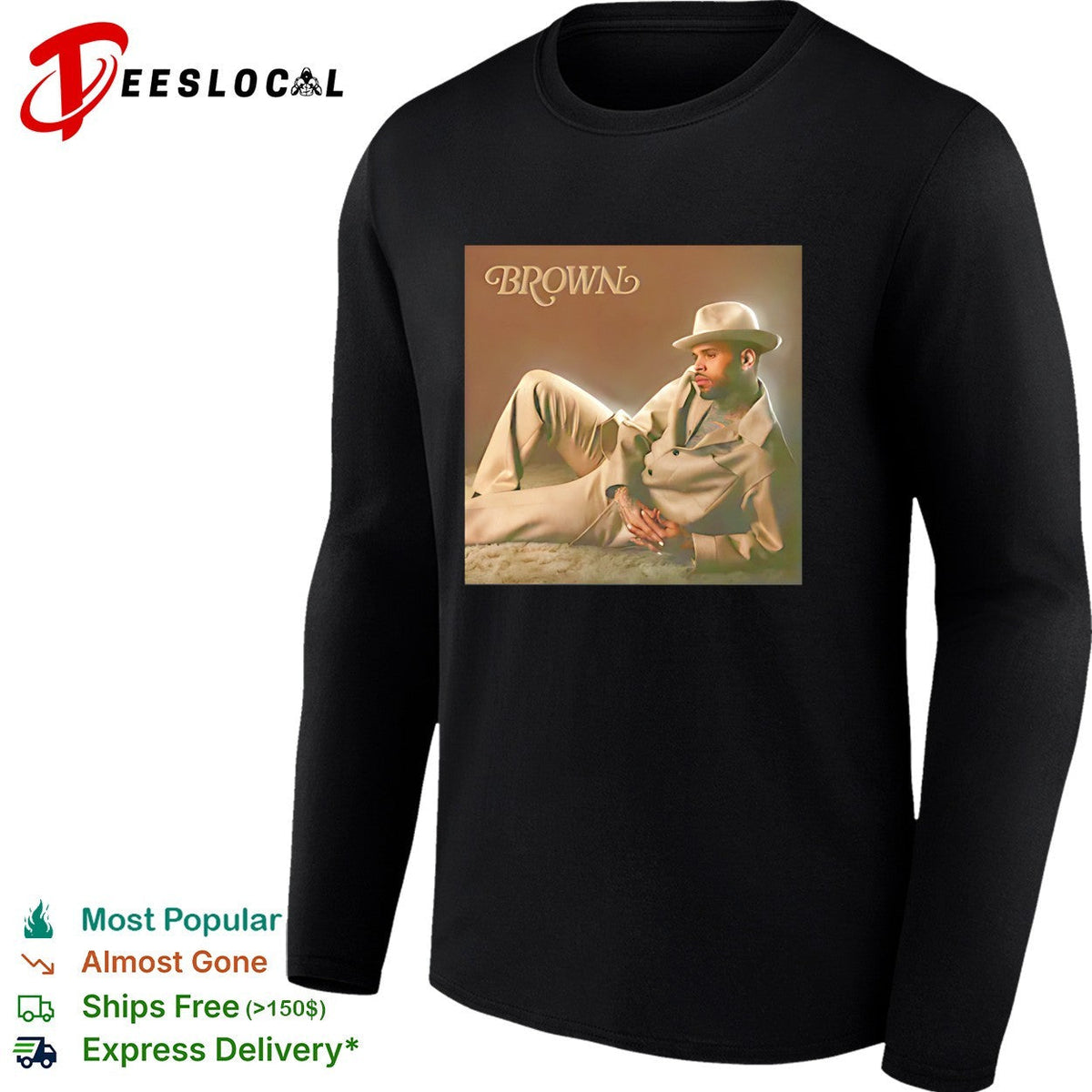 Chris Brown lying brown album shirt Unisex