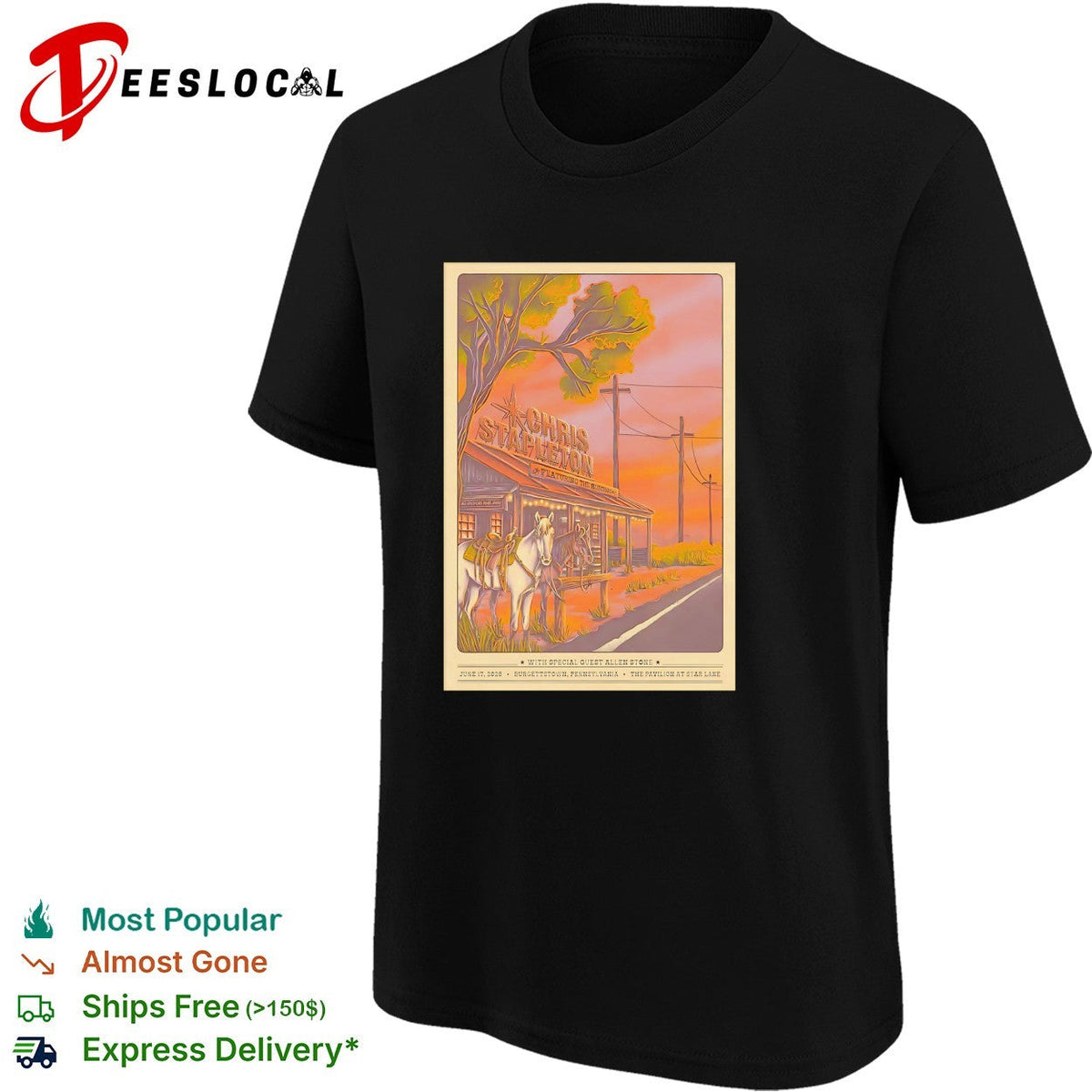 Chris Stapleton Featuring The Honchos All American Road Show Allen Stone shirt Unisex