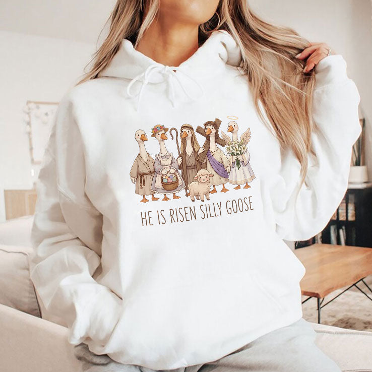Christian Easter He Is Risen Silly Goose Shirt Unisex
