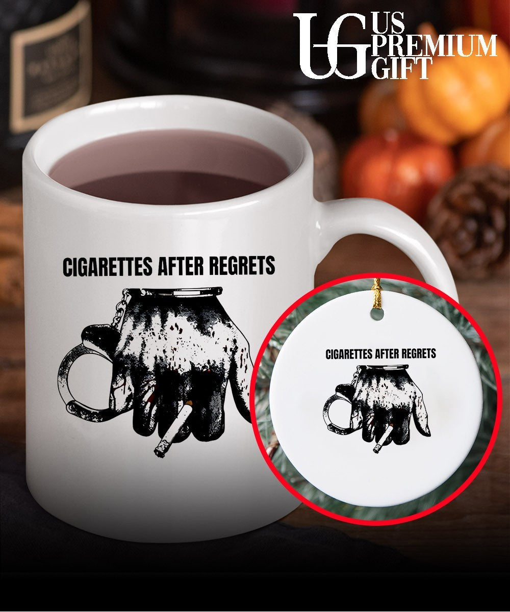 Cigarettes after regrests handcuffed arm smoking shirt Unisex